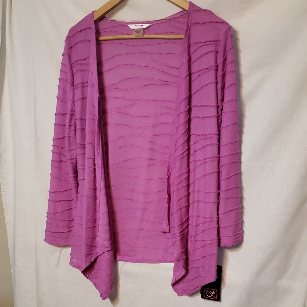 TanJay Women's Textured Light Purple Cardigan
